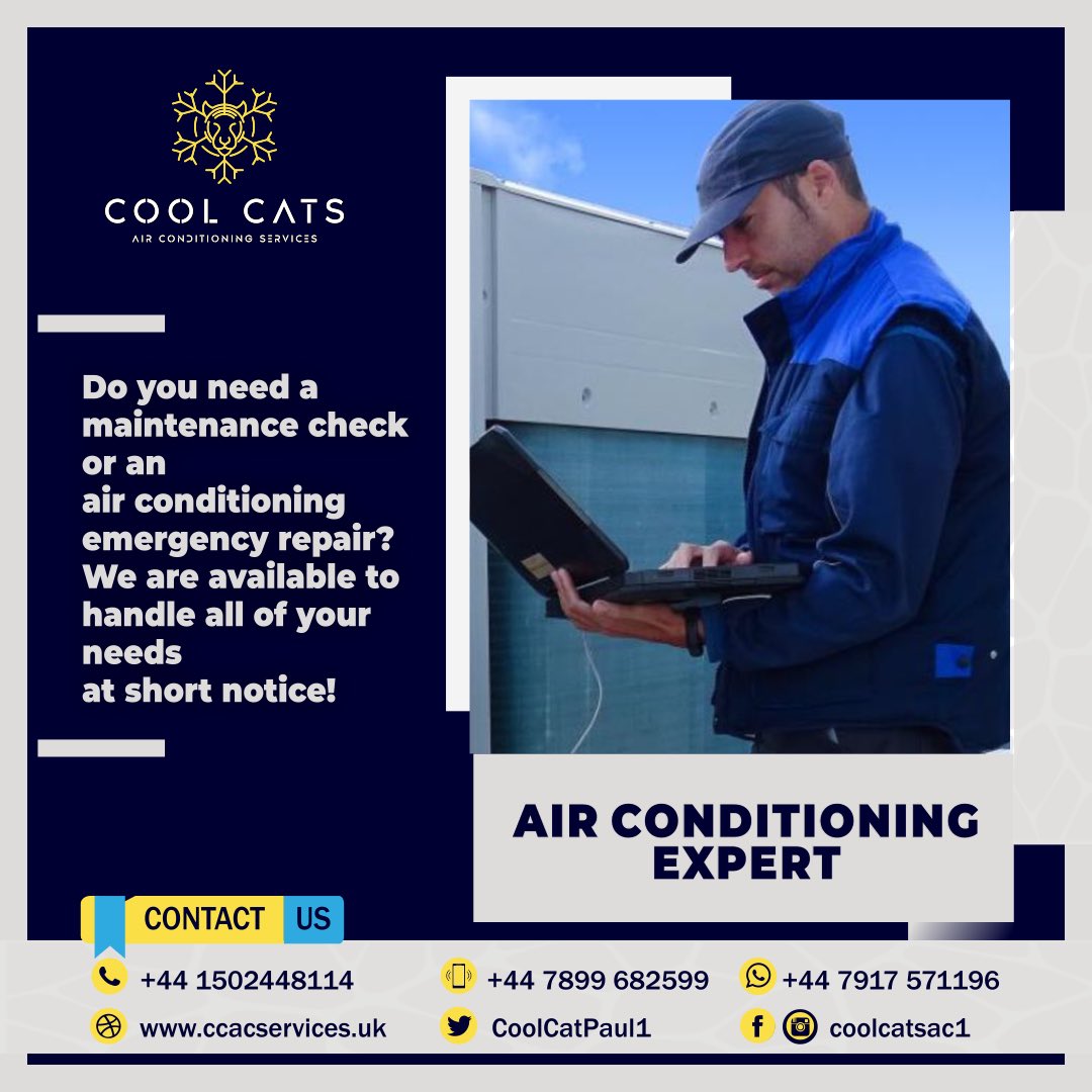 Stay cool all season long with our Air Conditioning maintenance checks and emergency repair services. Don't let a breakdown ruin your summer! ☀️❄️ #ACMaintenance #EmergencyRepairs #SummerReady #coolcatsairconditioning #acrepairing #airconditioningsystems #heating #cooling
