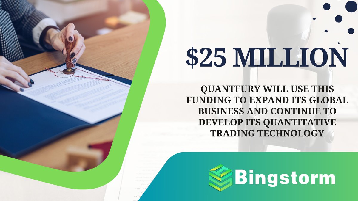 Bingstorm001's tweet photo. According to reports, Quantfury, a Canadian cryptocurrency quantitative trading platform, has raised $25 million in funding, led by Wall Street investment firm Tiger Global. https://t.co/ddF8zRHZSW