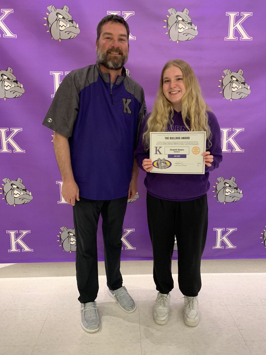 BulldogsKHS's tweet photo. Congrats to sophomore Elizabeth Demers on being selected for the May Bulldog Award! https://t.co/RUxJqlEGa0