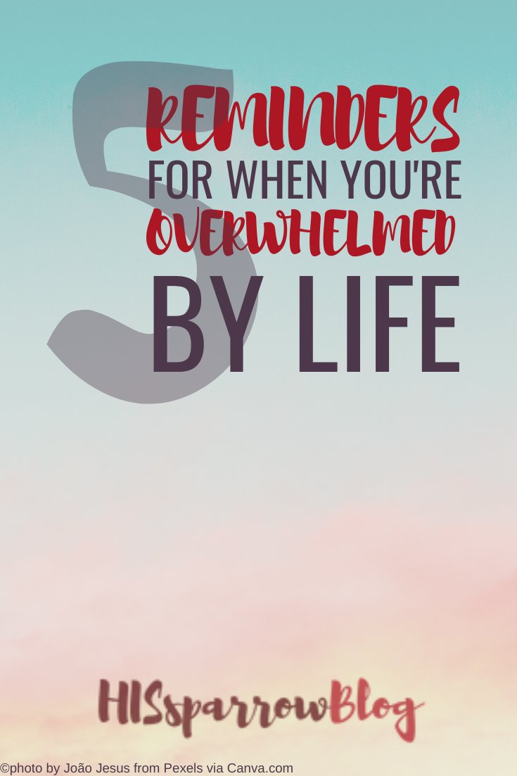 HISsparrowBlog's tweet photo. Do you ever feel overwhelmed by life? Maybe it’s hard to articulate exactly why because you have so many blessings. You're thankful for each one, but the deadlines, to-dos, expectations, and appointments make you question whether you have enough energy.

https://t.co/Hmh0AI7T6T https://t.co/fYWSmgpQFx
