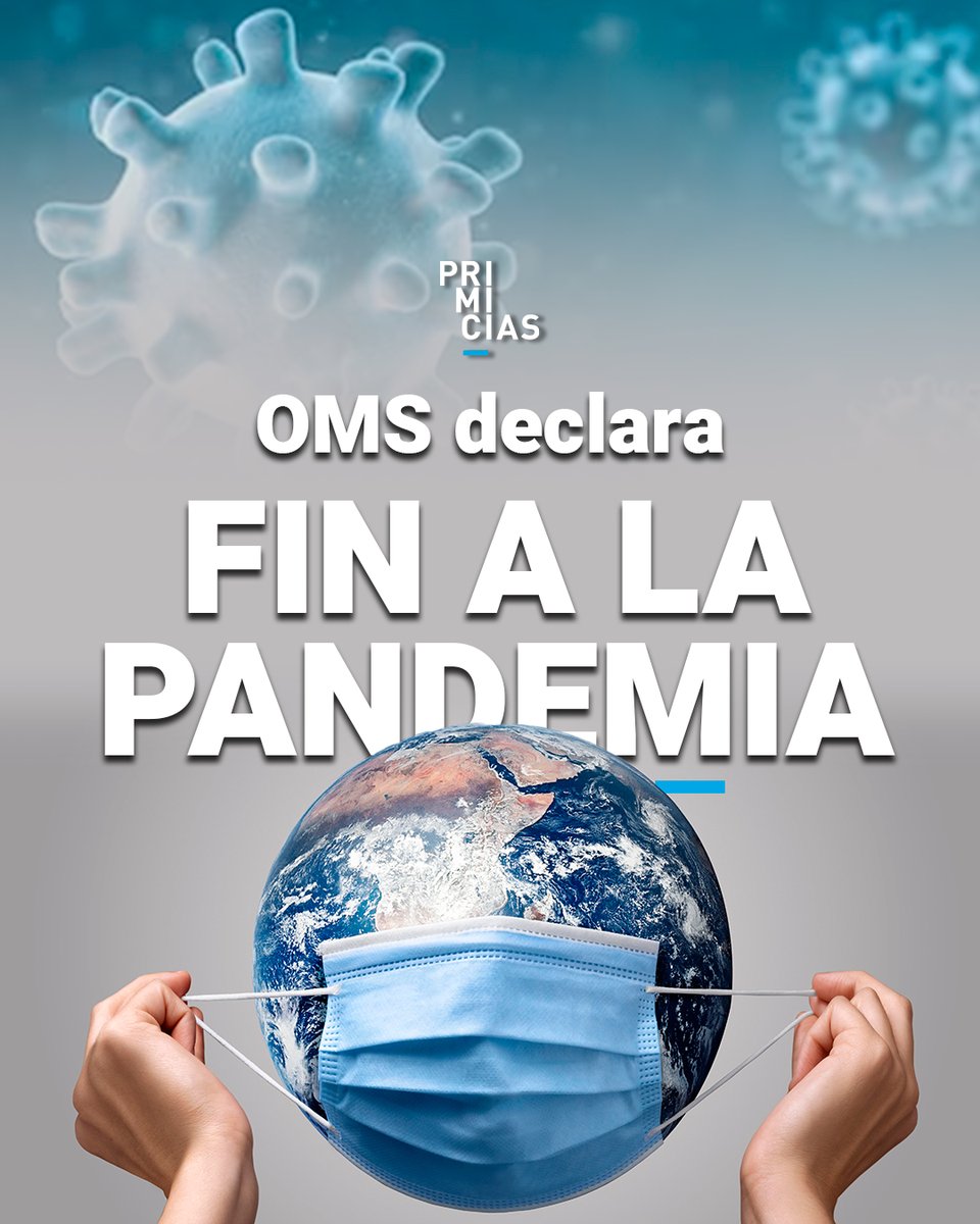 Primicias's tweet photo. #ATENCIÓN | La Organización Mundial de la Salud (OMS) levantó el nivel de pandemia por el #Covid19, que dejó “al menos 20 millones” de muertos en el mundo. https://t.co/mU7H3LeWHI https://t.co/BoQoJMZ0gS