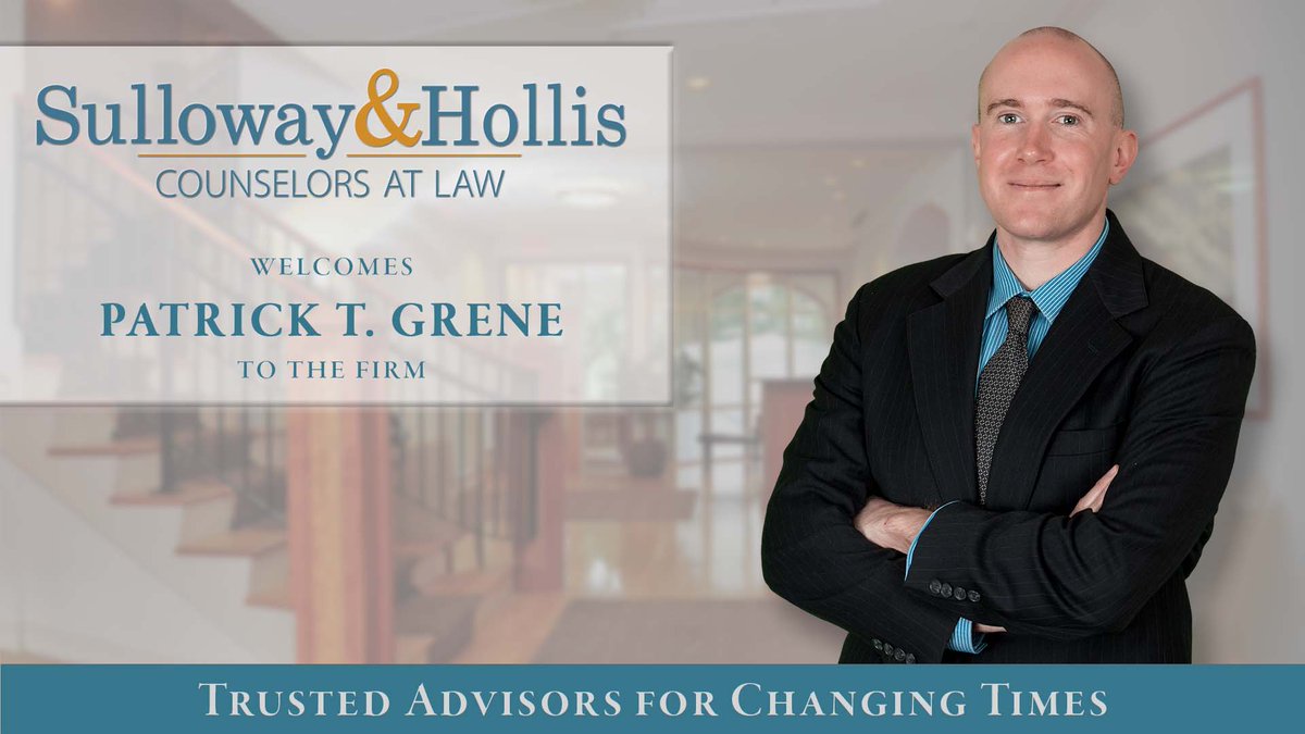 Sulloway &amp; Hollis welcomes Patrick T. Grene to the firm. Patrick works with a broad base of businesses, public entities and non-profit clients in Real Estate, business, regulatory, and litigation matters.
sulloway.com/bio/patrick-t-…
#TeamSulloway
