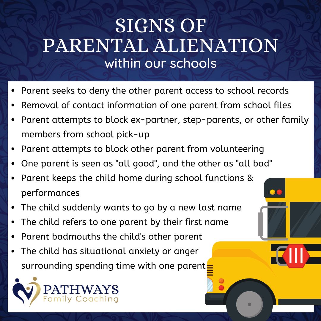 Schools often unknowingly aid in alienating a parent. Education is needed for ALL professionals responsible for the care of children. Know the signs!

#parentalalienationawareness #endthecycle #parentalalienation #childabuse #brainwashed #generationaltrauma #childhoodtrauma