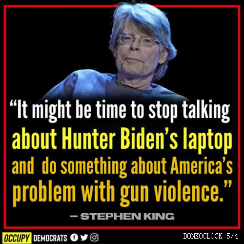 donkoclock's tweet photo. I am 100% with @StephenKing on this one! 

Drop a 💙if you agree and RT ♻️ to share with your friends! 

Wishing all of #DonksFriends a Safe &amp; Happy Cinco de Mayo!!! https://t.co/geLXKOqfoD