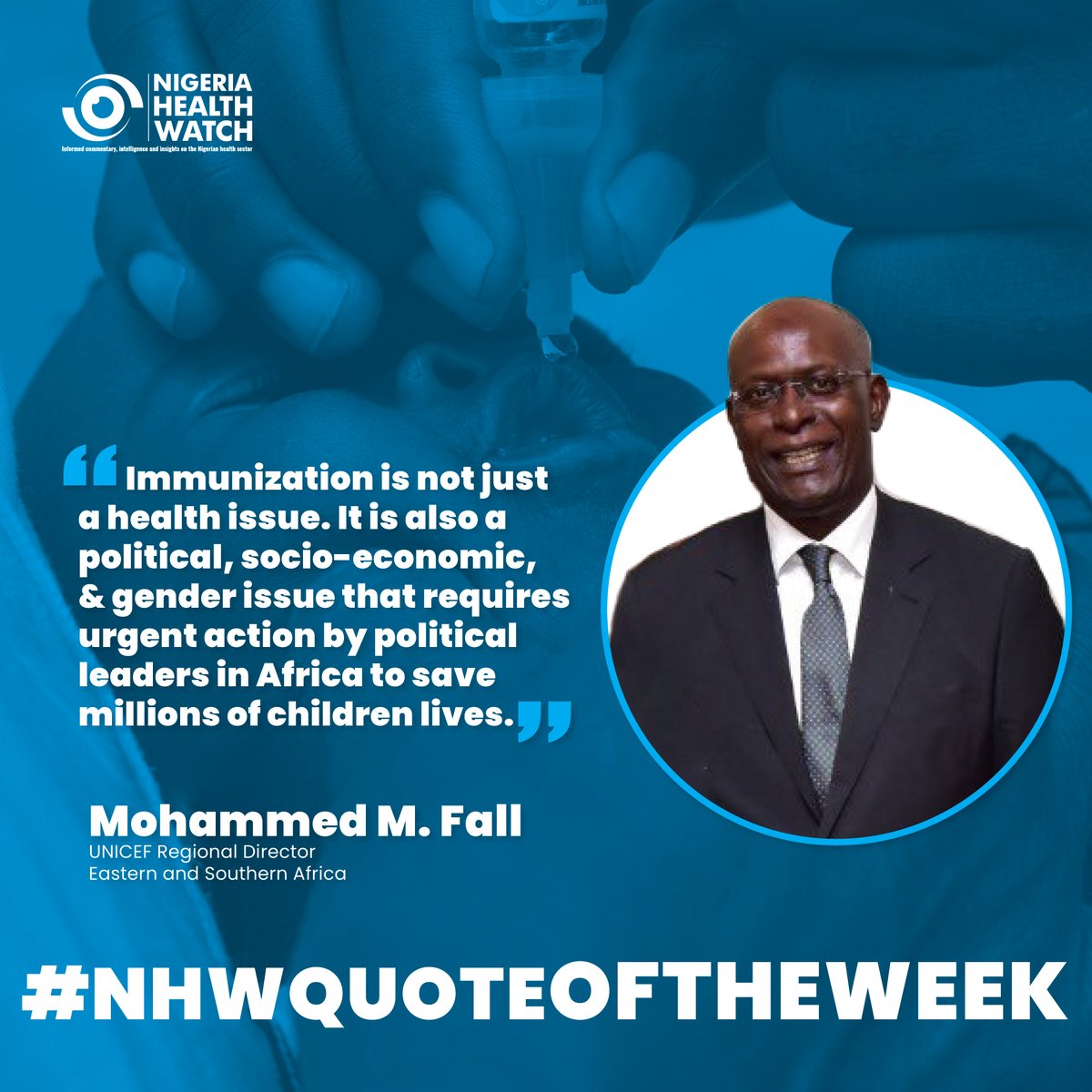 #NHWQUOTEOFTHEWEEK
Outbreaks of vaccine-preventable diseases can harm the economy, trade, tourism, & daily life. 
Vaccinations are key to protecting global health security. Let's work together - governments, CSOs, NGOs, health workers, & parents - to ensure vaccine access for all