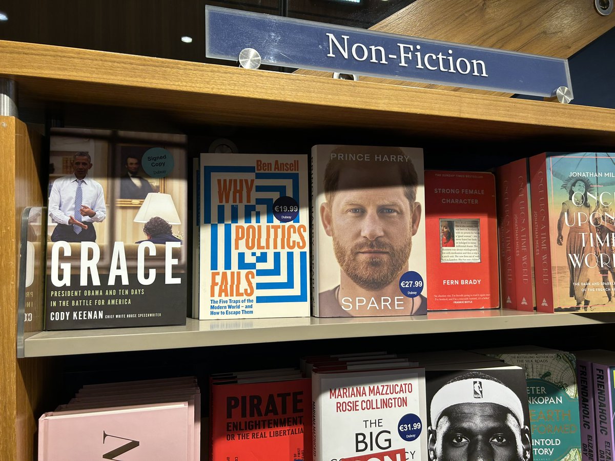 @codykeenan Sarah and I were so happy to walk into @DubrayBooks on Grafton Street in Dublin this morning and see “Grace” featured. Great company with Prince Harry.