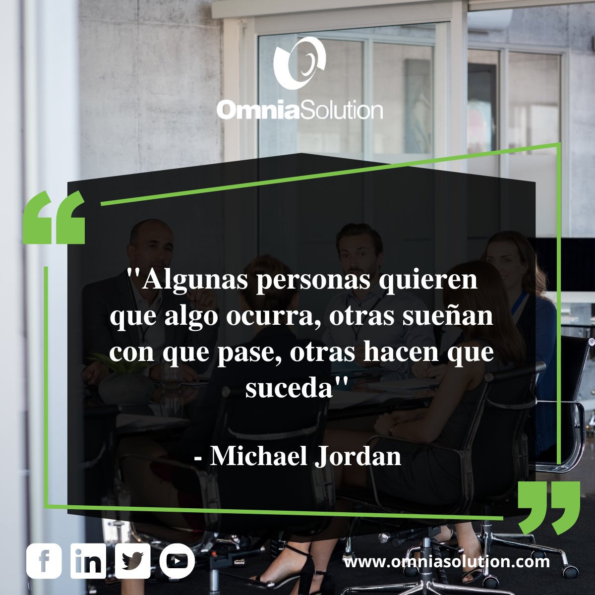 osolutionsac's tweet image. 🙌 ¡Buen fin de semana para todos! 😊

&quot;Algunas personas quieren que algo ocurra, otras sueñan con que pase, otras hacen que suceda&quot; - Michael Jordan

#OmniaSolution #ValorOS #Liderazgo