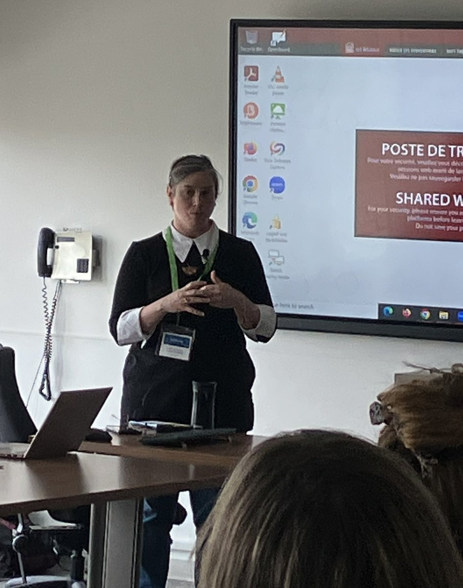 ruth_kircher's tweet photo. The fab @sympho11 kicking off the symposium “The many forms of #LinguisticInsecurity: an international perspective” | « Les diverses formes de l’ #InsécuritéLinguistique: une perspective internationale » at #CCERBAL2023 @ILOB_OLBI @uOttawa https://t.co/JkQYxB13oZ