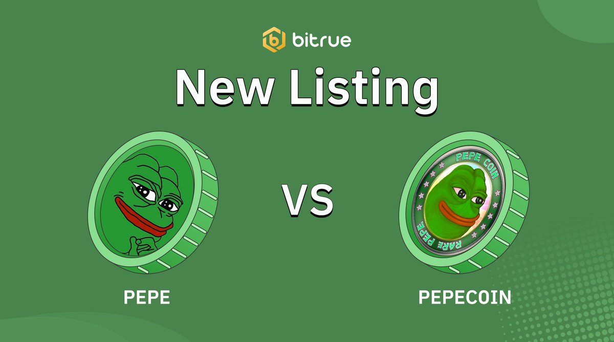 ⚔️ The #Meme Frogs Battle Begins! 🚀 $PEPE/USDT and #PEPECOIN/USDT trading  pairs will be listed on Bitrue Spot at 8:00 UTC, 6 May. Deposits are now  open. 👉🏻 More details: https://t.co/oRCOXjv7MM #memecoin