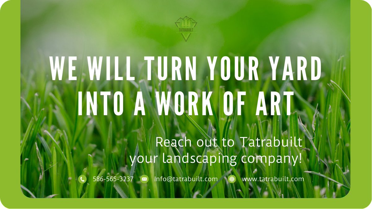 tatrabuiltllc's tweet photo. Let us turn your yard into a work of art that you can enjoy every day! Trust Tatrabuilt, your expert landscaping company.Reach out to Tatrabuilt your landscaping company!🌳🚚
#tatrabuilt #landscaping #perfection #satisfaction #Landscaping #CurbAppeal #PropertyValue https://t.co/elkl2hi0pU