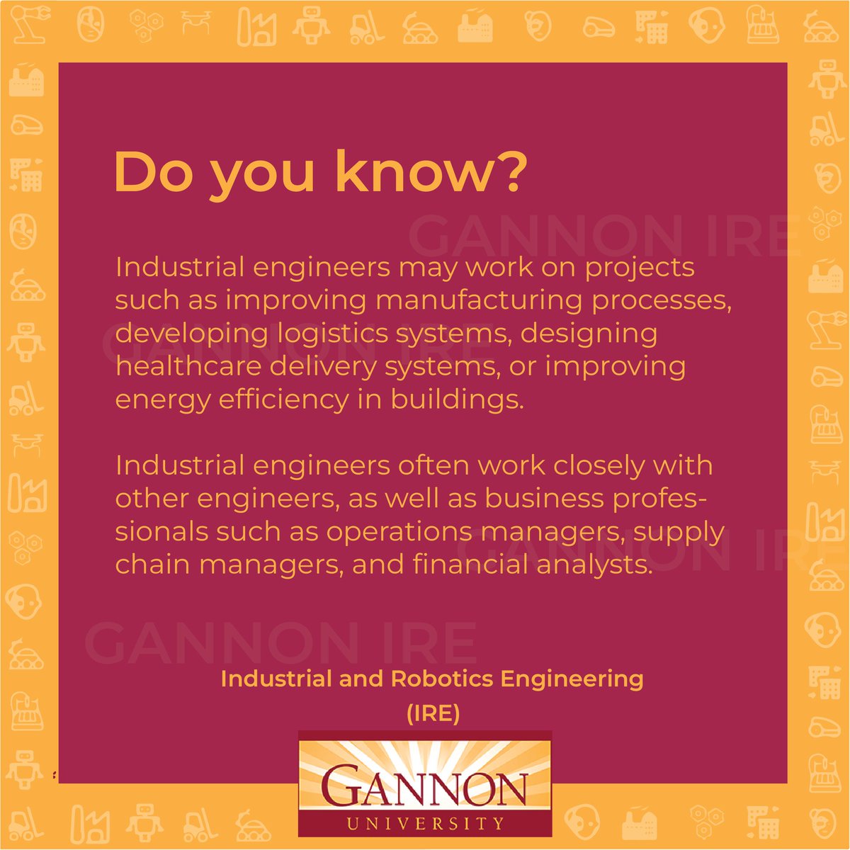 Gannon Industrial and Robotics Engineering tweet media