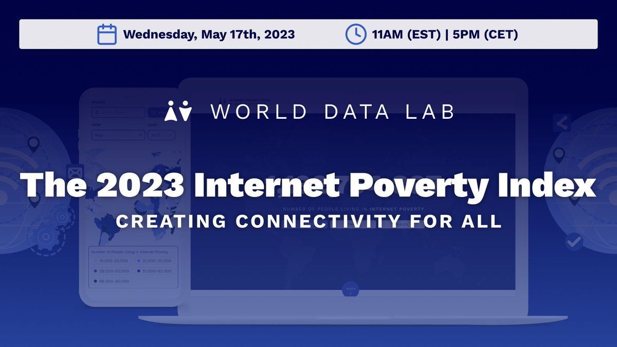 World Data Lab (@worlddatalab) on Twitter photo 15% of the world is living in internet poverty. Join our webinar with <a href="/ISOC_Foundation/">Internet Society Foundation</a> on the 2023 Internet Poverty Index to learn more about what this means.
Register here: eu1.hubs.ly/H03HN3N0 15% of the world is living in internet poverty. Join our webinar with <a href="/ISOC_Foundation/">Internet Society Foundation</a> on the 2023 Internet Poverty Index to learn more about what this means.
Register here: eu1.hubs.ly/H03HN3N0