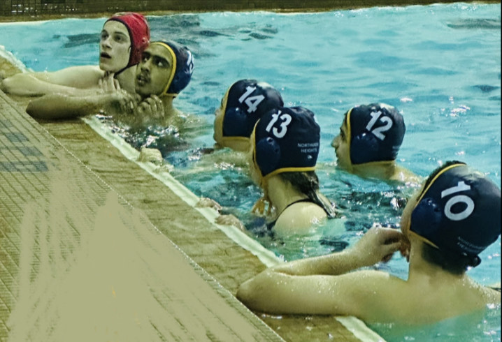 No matter how cloudy it might be, North Stars will always come out shining!
Newtonbrook Secondary School water polo team ( blue caps) won a close game against Northern water polo team.  Newtonbrook won  16 to 13. Good luck to North Stars in future games! GO BROOK!