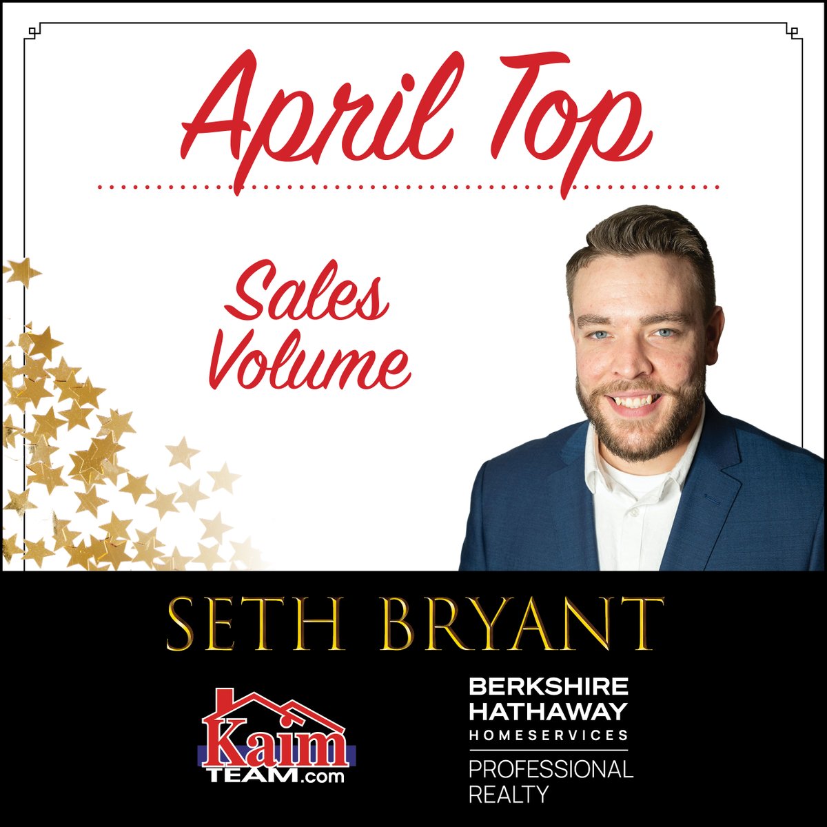 MichaelKaimTeam's tweet photo. 🤩Congratulations to Seth Bryan for an Amazing April as Top Sales Volume!🤩
#TheMichaelKaimTeam #kaimteam #BHHSPro #BHHS #BHHSrealestate #clevelandrealestate #akronrealestate #realestate #topsalesvolume #realtorlife https://t.co/OKLzwTeQdj