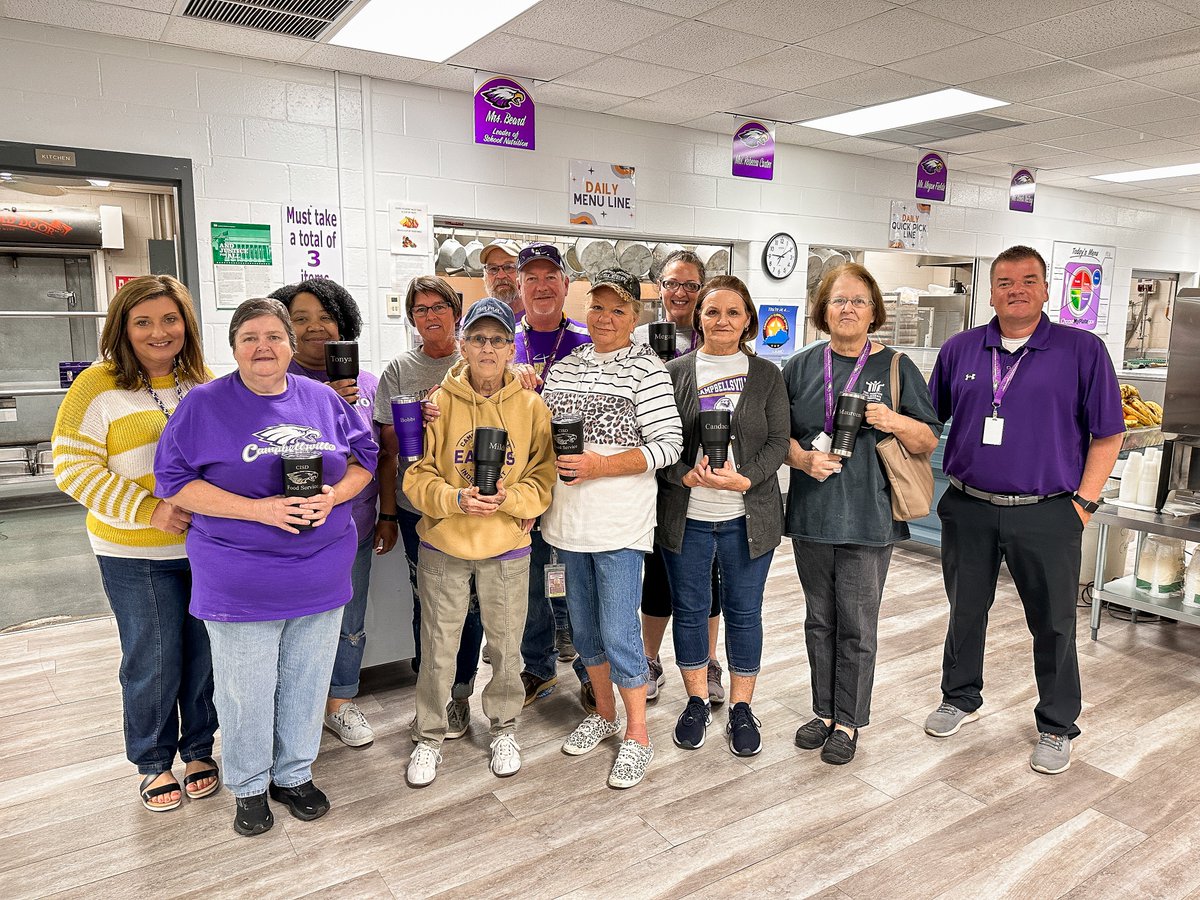 CISEagles's tweet photo. Today we are celebrating School Lunch Super Hero Day! Thank you to all of our cafeteria staff at CISD. Thank you for feeding the kiddos and making lunchtime enjoyable each day!! We appreciate you so much and couldn’t do it without you!!
#eaglepride #changinglives https://t.co/Qcn8b73JHp
