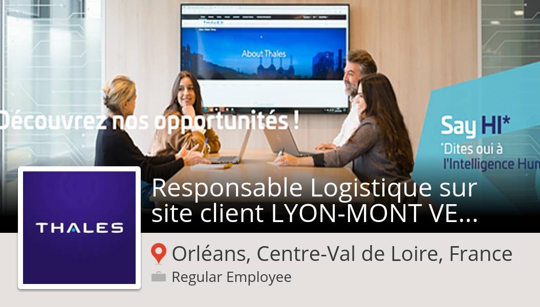 chlo_RH's tweet photo. Découvrez ce #job: Responsable Logistique sur site client LYON-MONT VERDUN F-H chez Thales #Orléans https://t.co/LYT8Rd7J51 https://t.co/SfedD7ZYp7