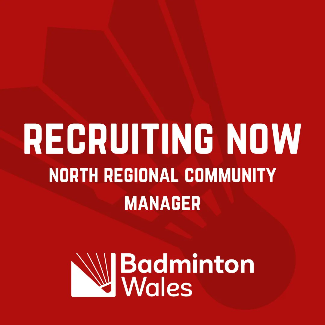 Badminton Wales wishes to appoint a Regional Community Manager to lead, inspire, influence and support the development and growth of Badminton within the North Region of Wales. Download the recruitment pack buff.ly/3NHI9gJ