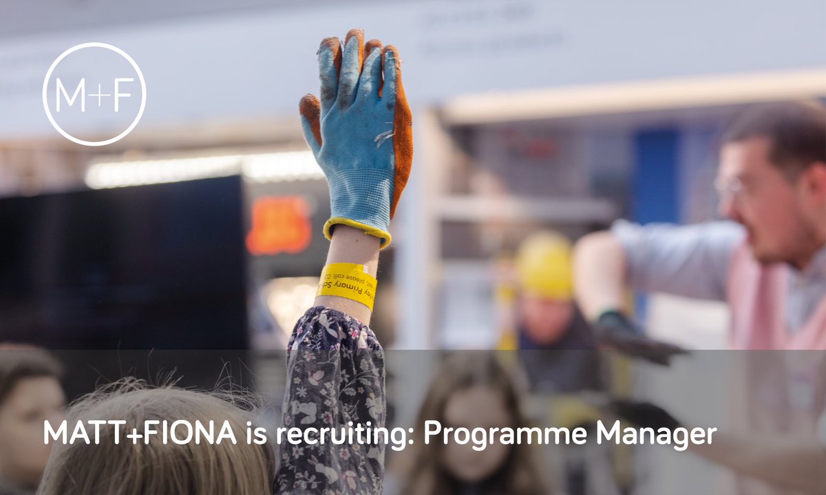 Would you like to enable young people to create more inclusive &amp; representative spaces and places? We are recruiting for a new Programme Manager to support us this summer mattandfiona.org/news-and-media/ Please share with your networks 🙏 Closing date midnight Sunday 21st May