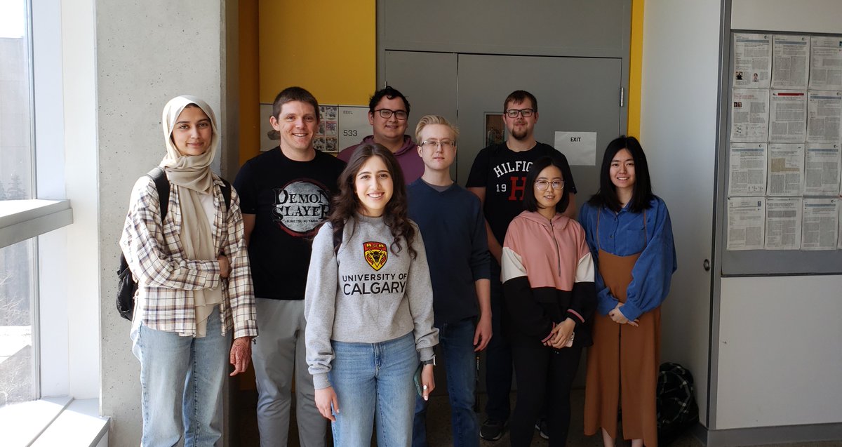 Excited to welcome our new summer research students! Give a warm welcome to Peter, Mina, Alisha, and Helen as they join our team for the summer. @UC_Chem @UCalgary