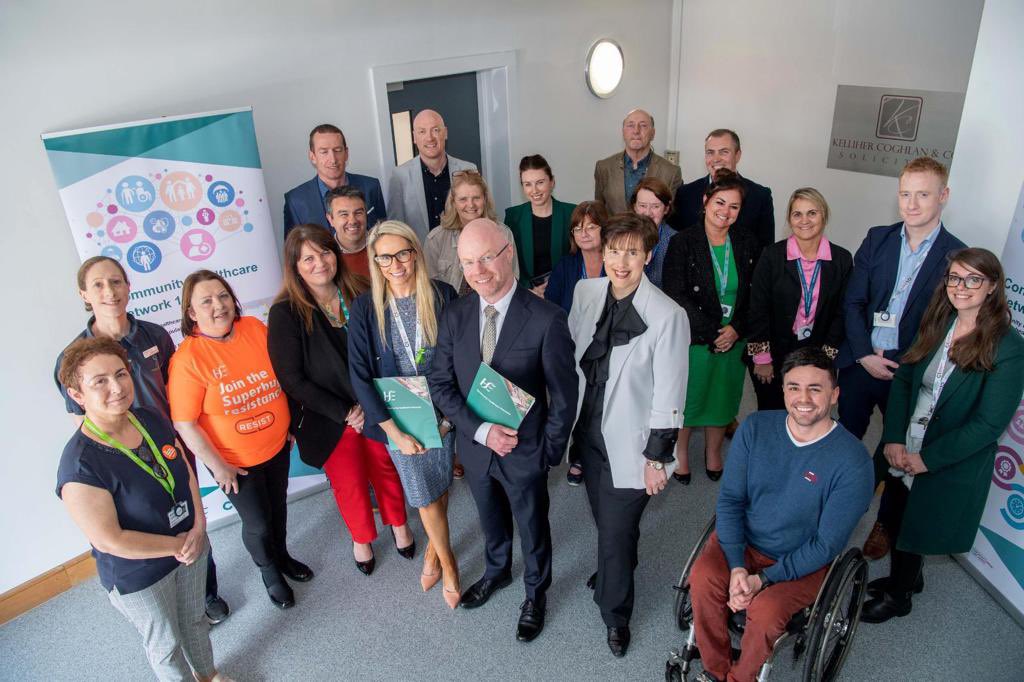 Priscilla1Lynch's tweet photo. Delighted 2 welcome @DonnellyStephen &amp; @NormaFoleyTD1 to Castleisland PCC to meet with @CKCH_CHN1 Team &amp; hear about the #ECC #CHN progress #slaintecare 
Thank you 2 @mirz01 &amp; Team for accommodating this visit.
@BernardGloster @HSELive @HSEprimarycare @CorkKerryCH @Mariodonovan08 https://t.co/47t5FictXE