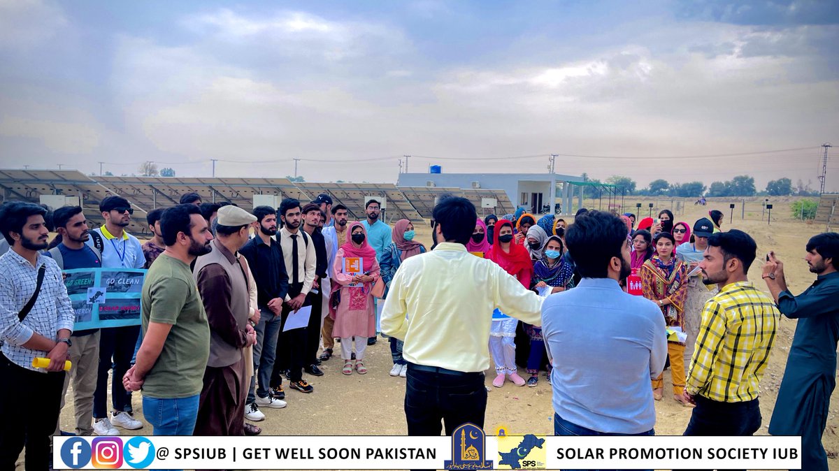 Spsiub's tweet photo. Spsians visited to the Solar plant of IUB, &amp; founder SPS Faizan Farhat shared his knowledge with the society members about the generation of current and benefits of solar panels.✨
Get Well Soon Pakistan🇵🇰
#QueenCharlotte
#PAKvsNZ #solarpromotionsocity
#GetwellsoonPakistan https://t.co/kVxm8NaNqr