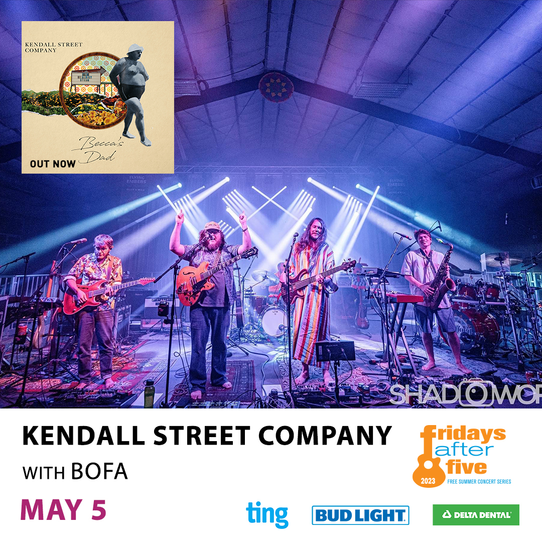 Ting Pavilion (@tingpavilion) on Twitter photo The weather is beautiful and Fridays After Five is back tonight with <a href="/KendallStreetCo/">Kendall Street Company</a> and Bofa taking the <a href="/DeltaDental/">Delta Dental Plans Association</a> Stage from 5:30 - 8:30pm! Before joining us tonight, check out Kendall Street Co's new single "Becca's Dad" released TODAY ffm.to/beccasdad The weather is beautiful and Fridays After Five is back tonight with <a href="/KendallStreetCo/">Kendall Street Company</a> and Bofa taking the <a href="/DeltaDental/">Delta Dental Plans Association</a> Stage from 5:30 - 8:30pm! Before joining us tonight, check out Kendall Street Co's new single "Becca's Dad" released TODAY ffm.to/beccasdad