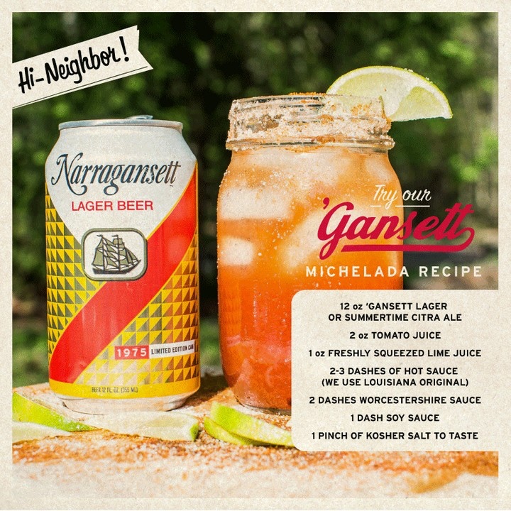 Happy Cinco De Mayo! Kick back and enjoy a 'Gansett Michelada today.