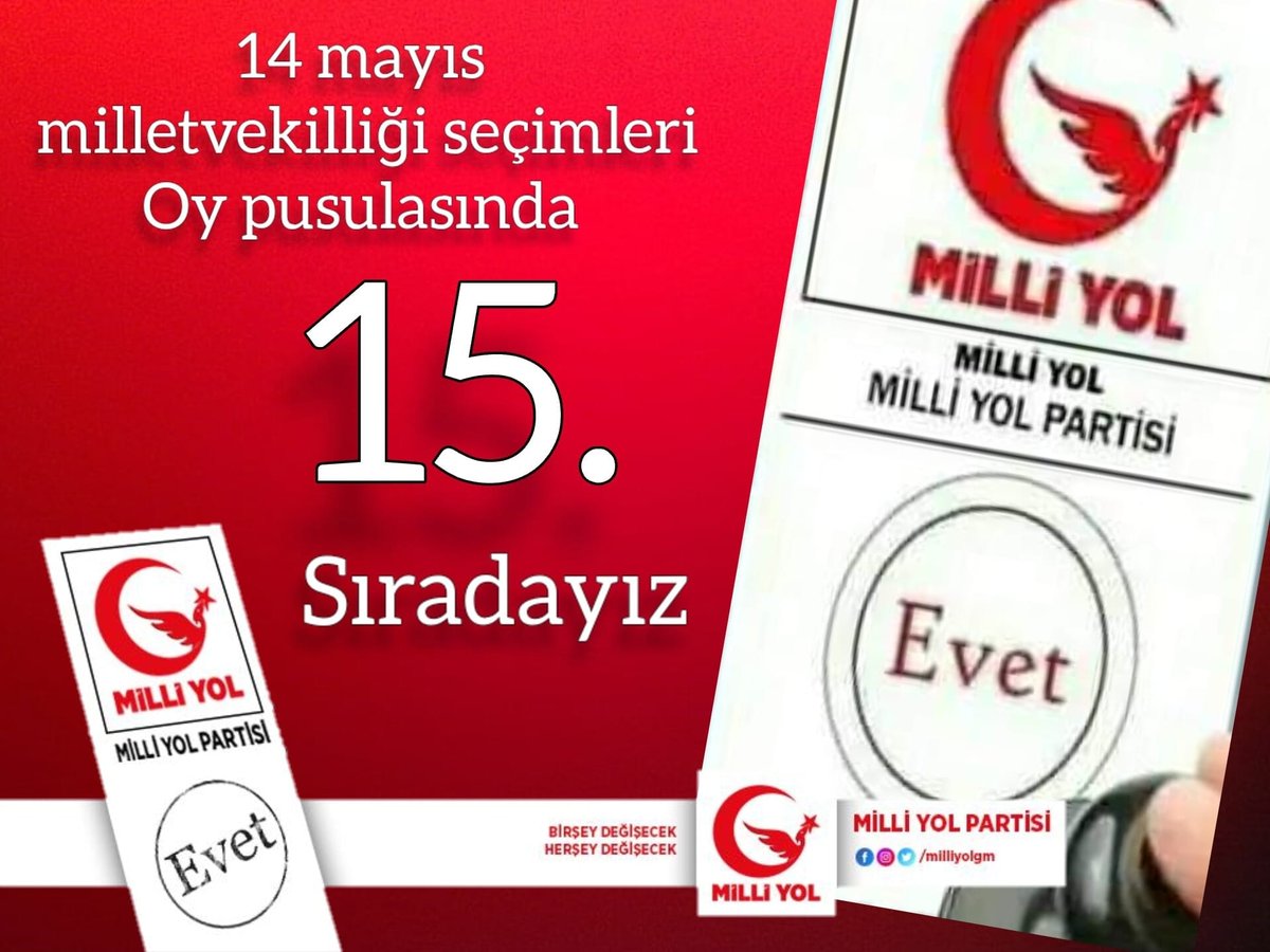 ilkaysimsek75's tweet photo. #milliyolpartisiEVET itirazımız  var düzene https://t.co/dlV2fnRLHH