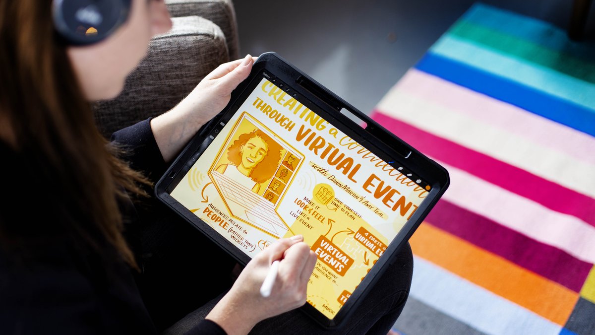 Did you know we offer virtual visual notes? This means that our artist can join your meeting from anywhere in the world! 🤯✍️

Interested in chatting more to see if virtual visual notes are a good fit for your next event? Contact us here: bit.ly/3Z6VQcb