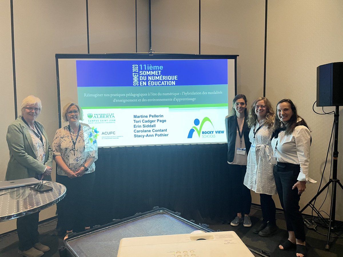 RVS French Immersion teachers and learning specialist presenting at “le sommet du numérique en éducation” in Montréal on reimagining use of digital pedagogy to support accessible learning in French Immersion classrooms #rvsed  #frimm #FIlearning #frimmiswhereitsat