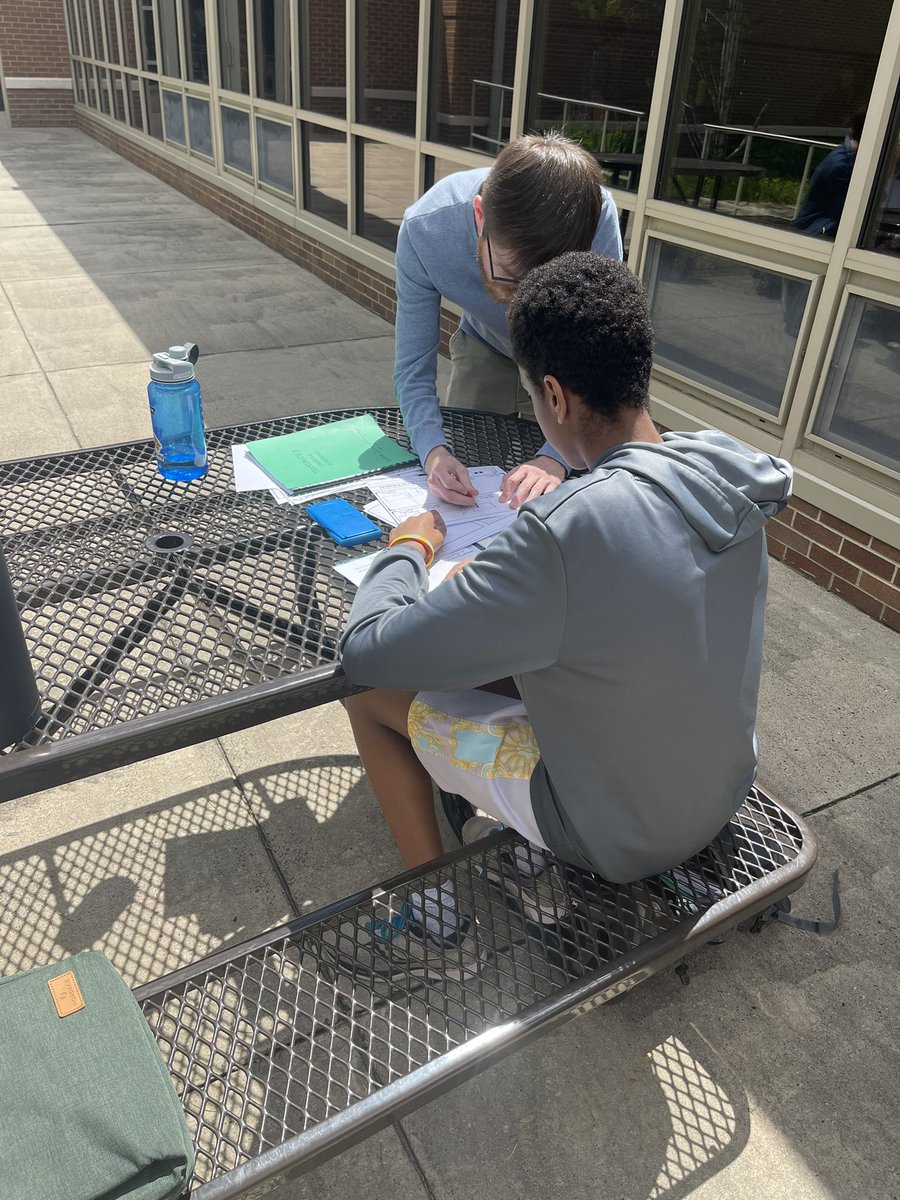 Taking our math lesson outside today!