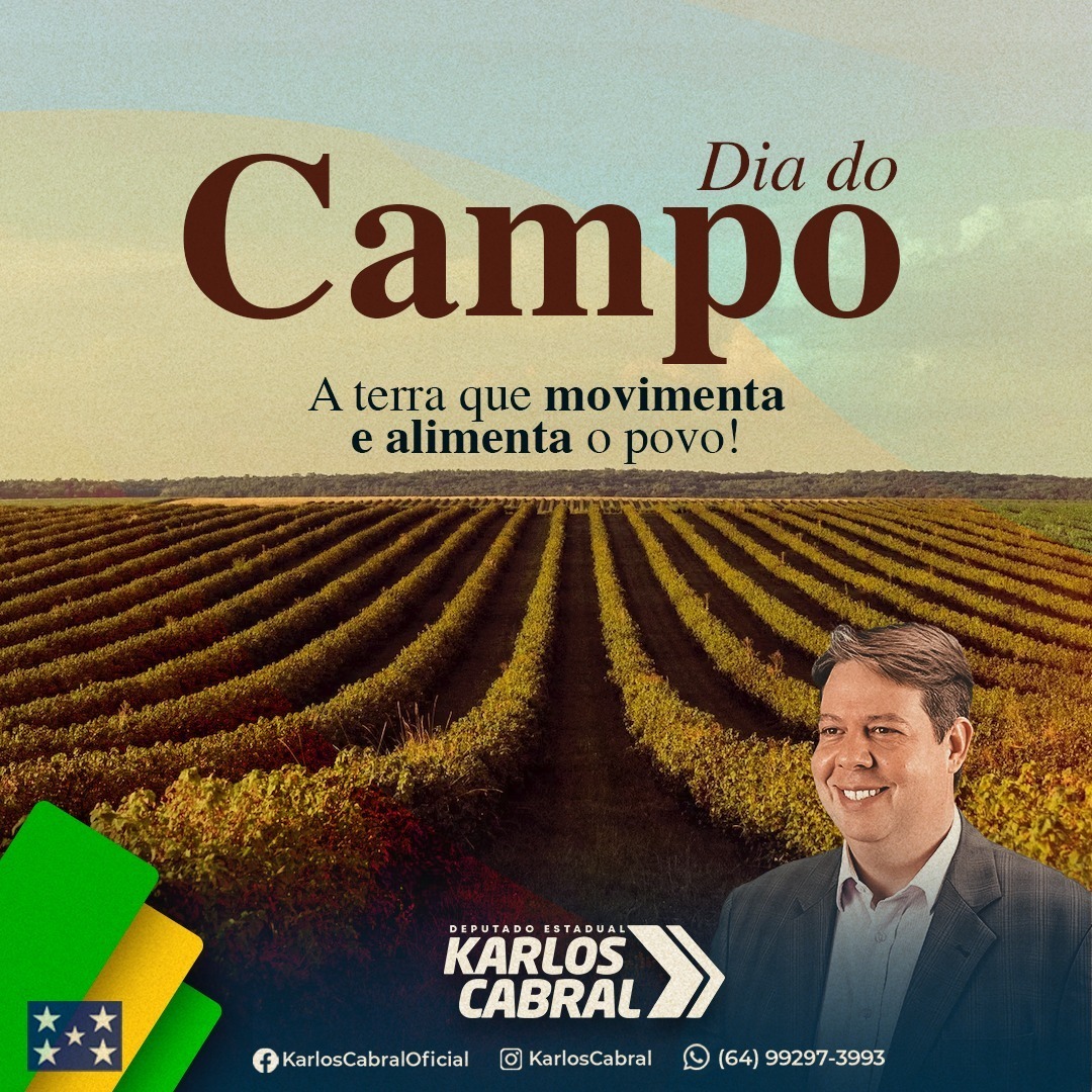 KarlosCabral's tweet photo. 🌱🐄🌾 DIA DO CAMPO | Hoje é dia de consagrar e conscientizar a importância econômica e social das diversas atividades desempenhadas no campo, tendo como destaque a agricultura e a pecuária. https://t.co/dN6BF7xaGT