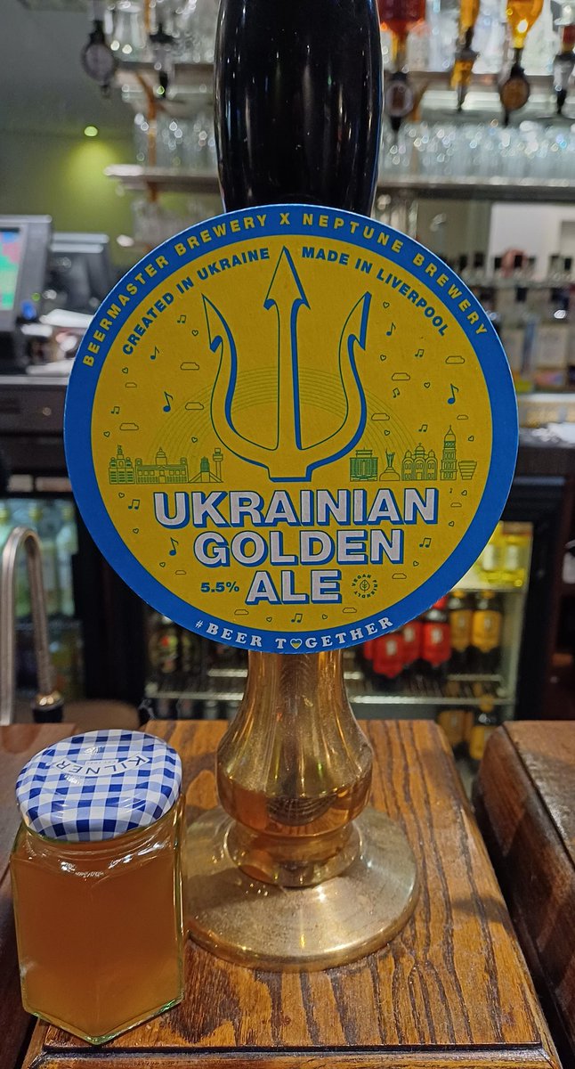 Oh hello 👋 Absolutely chuffed to have a @neptunebrewery beer on at @BoltonUSC, especially as it's supporting Ukrainian relief agencies and a lovely collab with Beermaster from Ukraine. 🇺🇦 🙌