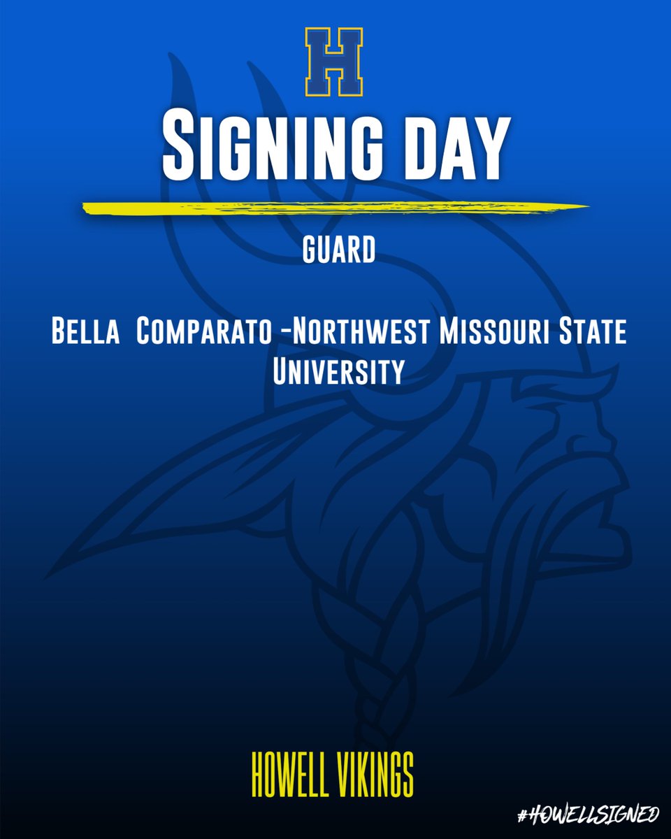 FHVikings's tweet photo. Congrats to Bella Comparato for her decision to further her education and be part of Guard at Northwest Missouri State University! #HowellSigned #unmatcHed https://t.co/gjVB1VLKsF