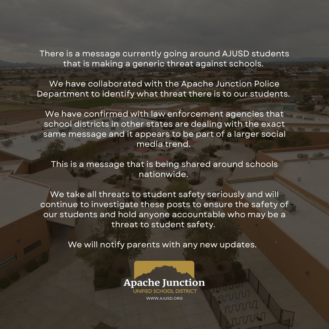 Apache Junction Unified School District tweet media
