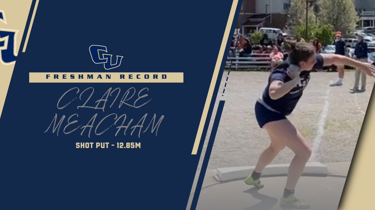 🚨🚨FRESHMAN RECORD ALERT🚨🚨

Women’s SP

Claire Meacham rotates to a 12.85m (42’ 1 3/4”) to take 🥉 in the meet but breaks the Freshman Outdoor record by over two feet!

#TogetherWeSOAR