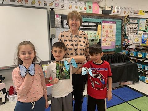 CommackSchools's tweet photo. Learning about the layers of the rainforest and the animals found there, Rolling Hills first graders made butterfly rings. Thanks Mrs. W. #CommackSchools #RollingHills #Rainforest #FirstGrade #LICAS https://t.co/l1A09xoVlc