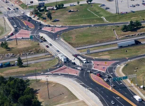 Fun Fact: Diverging Diamond Interchanges may look confusing at first, but they are designed to reduce traffic congestion and improve safety on the roads! 🚘💨 #trafficinnovation #safedriving #funfacts