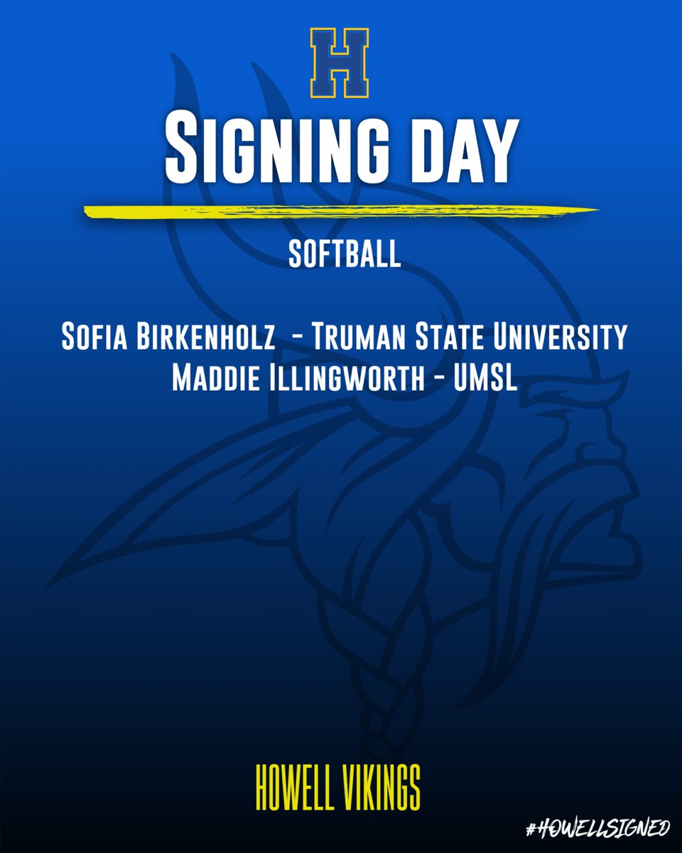 FHVikings's tweet photo. Congrats to the following Softball players that will further their education and play softball at the college level! #HowellSigned #unmatcHed https://t.co/W6A2Gt5cZz