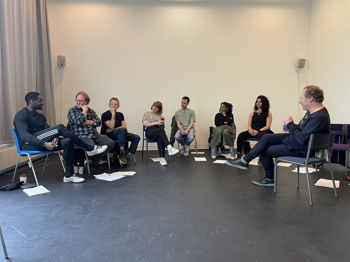 A brilliant afternoon at Idiot headquarters <a href="/Unicorn_Theatre/">Unicorn Theatre</a> with a great bunch…reading the script of a possible new Idiot show… 👀