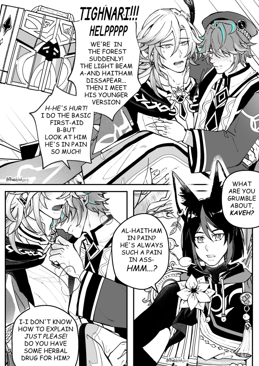 NEL✨ on X: 🏛️🌱 kavetham ME or ME (?)😜 Kaveh and Alhitham go to the  forest looking for rare flower for Kavehs project. But something go wrong  and.... ⚠️ smooch!🫦 ※Read from