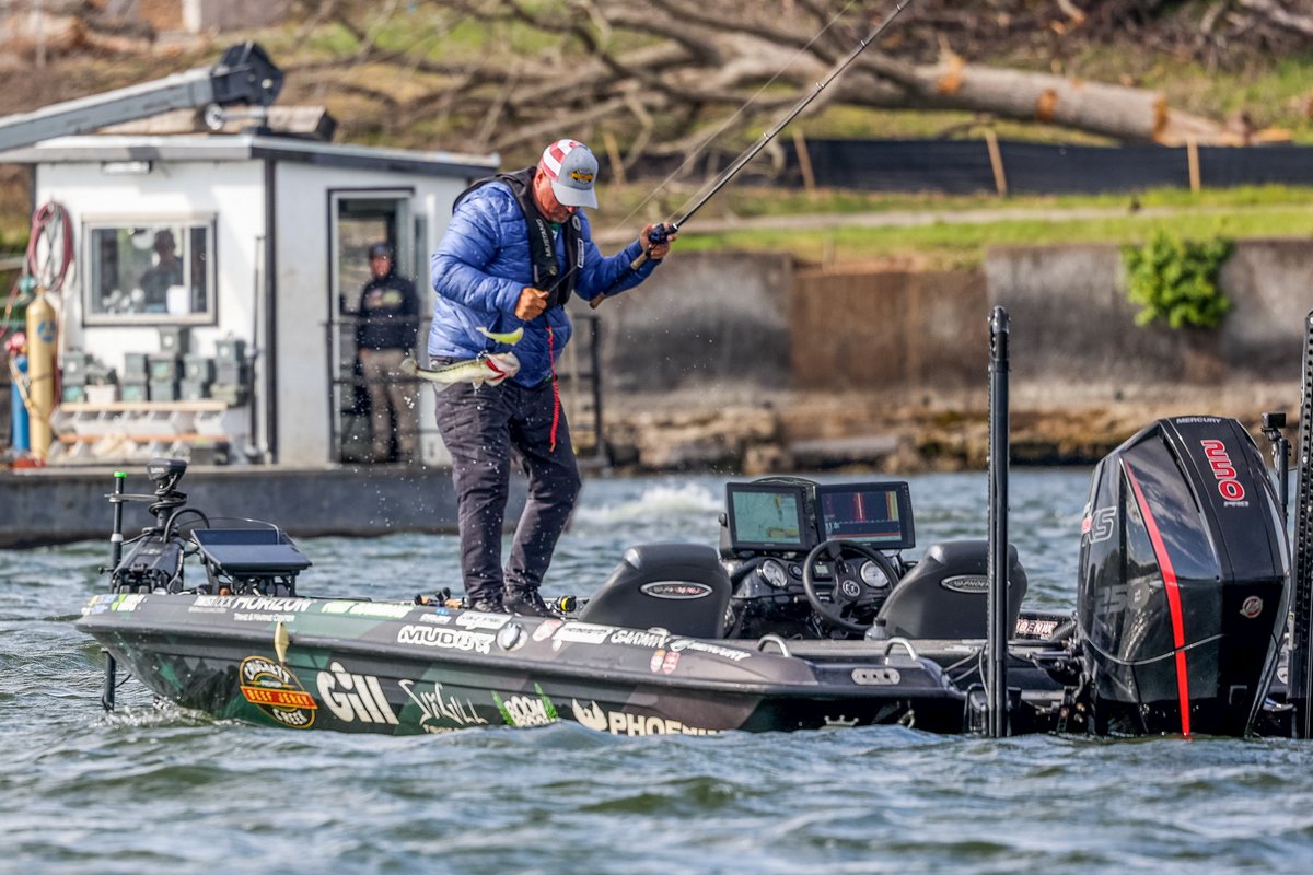MajorLeagueFish's tweet photo. Tune in to https://t.co/rSvmNb83I2 NOW to see which pros will live to fish Lake of the Ozarks another day for the @TackleWarehouse @phoenixbassboat Stop 4 Presented by @MystikLubes event.
#WEAREbassfishing #liveweighin https://t.co/Ms77SpNUl5