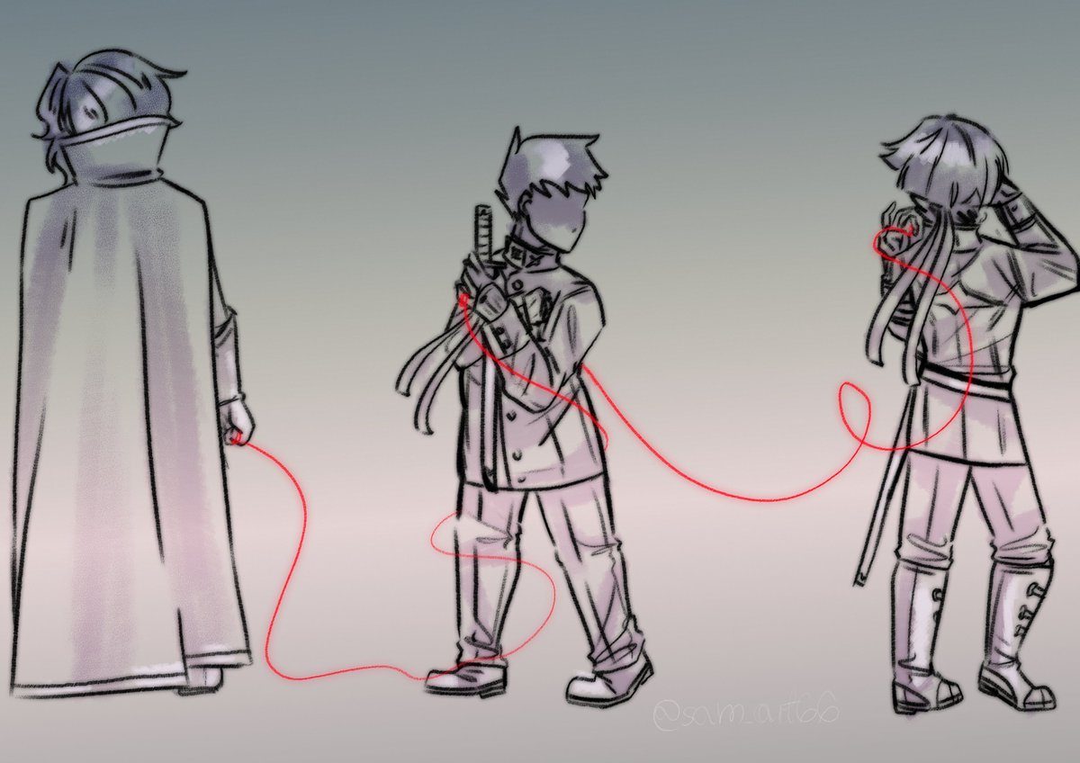#baroasoryuuweek2023 day 5 - soulmates

I messed up my wrist and 2 days are left,, ueueue-