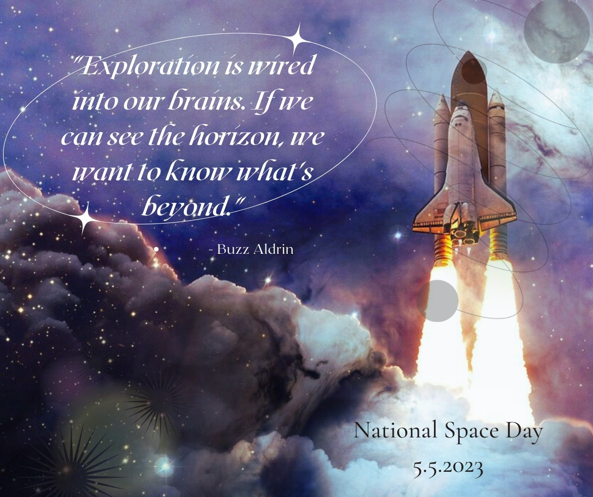 Happy National Space Day! Space Day takes place on the first Friday in May every year. #NationalSpaceDay #Exploration #STEMeducation #scienceeducation #indyschools