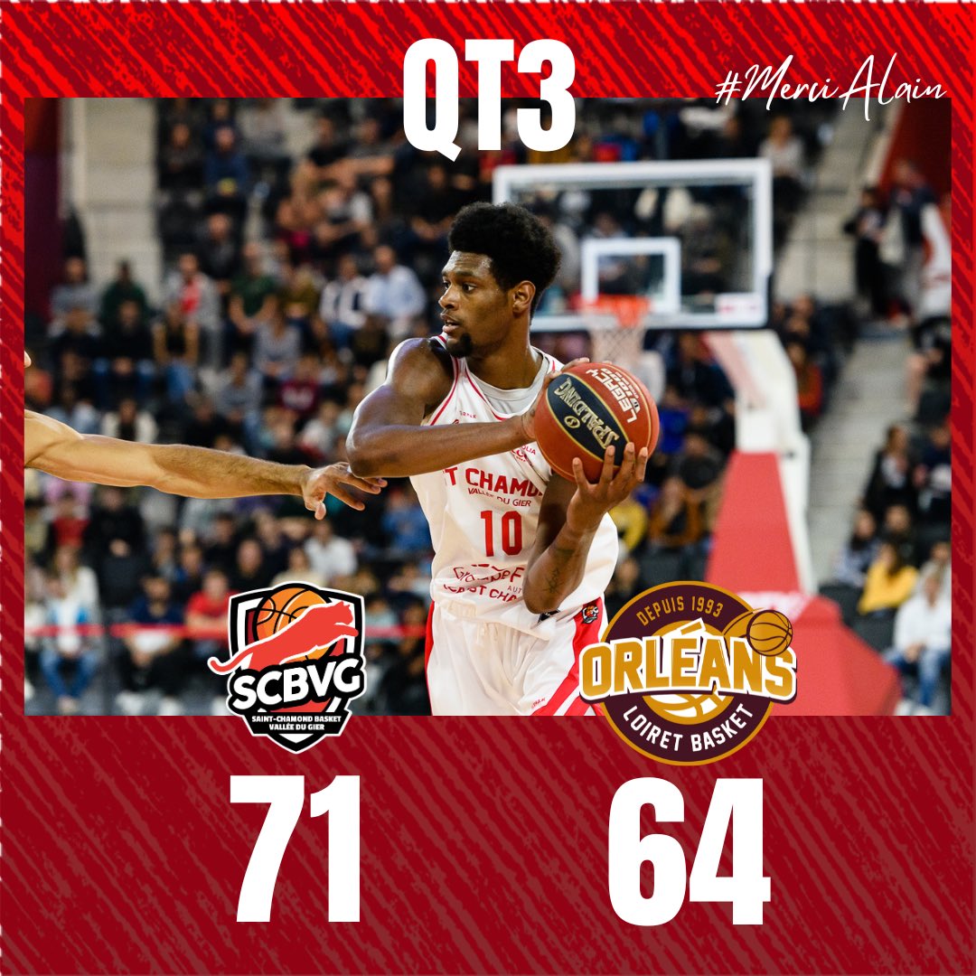 scabbasket's tweet photo. 𝗚𝗔𝗠𝗘 𝗗𝗔𝗬 ⚔️
PROB - J33
QT1⚪️ QT2⚪️ QT3🔴 QT4⚪️
@SCBVG 71-64 @OLB45
Avec un 3 points au buzzer, le SCBVG prend 7 points d’avance !
A suivre en direct sur LNB TV ➡️ https://t.co/6WxWyRSwzS
#GOSCBVG #ENSEMBLE #MERCIALAIN https://t.co/1Z1UjPytqC