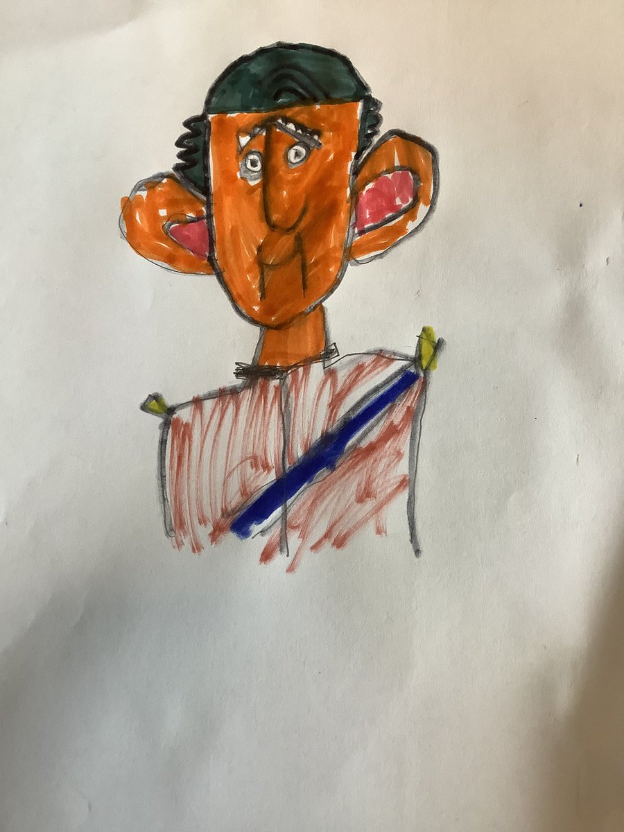 mrslambvps's tweet photo. To help celebrate the coronation tomorrow we followed careful instructions to draw a portrait of King Charles. Would you recognise him? I think they’re brilliant. Well done P4M! #vpsart #Coronation https://t.co/wfoy0CMMAO