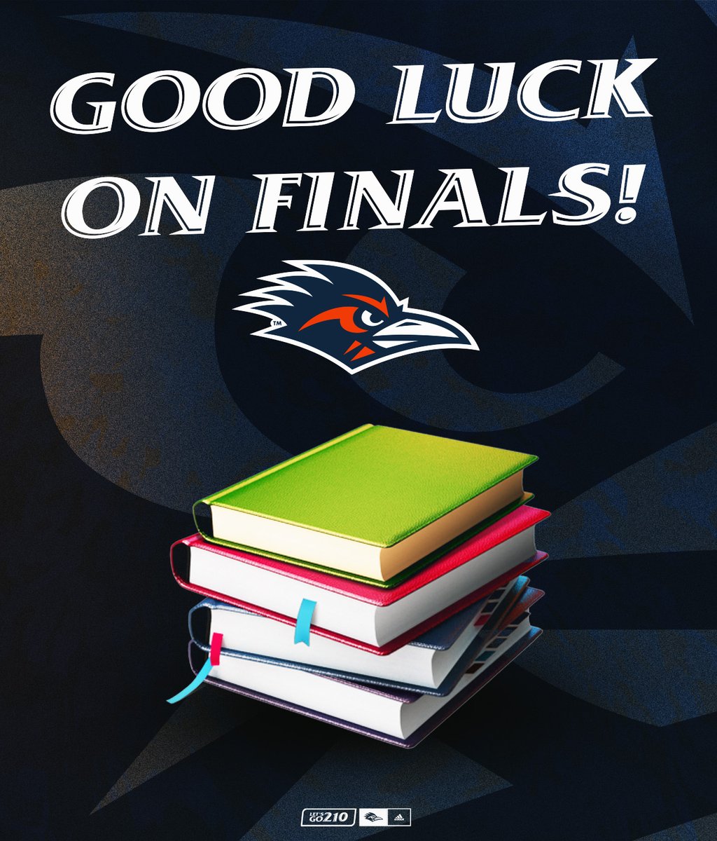 UTSAAthletics's tweet image. Good Luck with Finals to all of our amazing Roadrunner students! ✏️ 

#BirdsUp🤙 | #LetsGo210