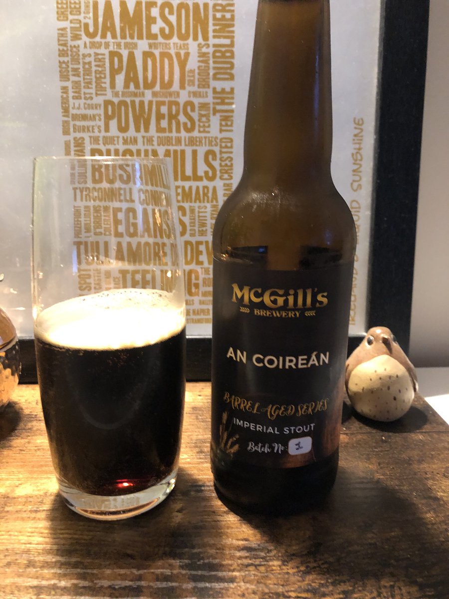 outwithpeter's tweet photo. Sampling this collaboration between @McGillsBrewery and @wayward_irish  for tonight’s #saturdaynightsip. Some high quality tawny barrels to make a  rich creamy stout with lovely coffee tones. Grab some while you can! https://t.co/clKWP6XI0K