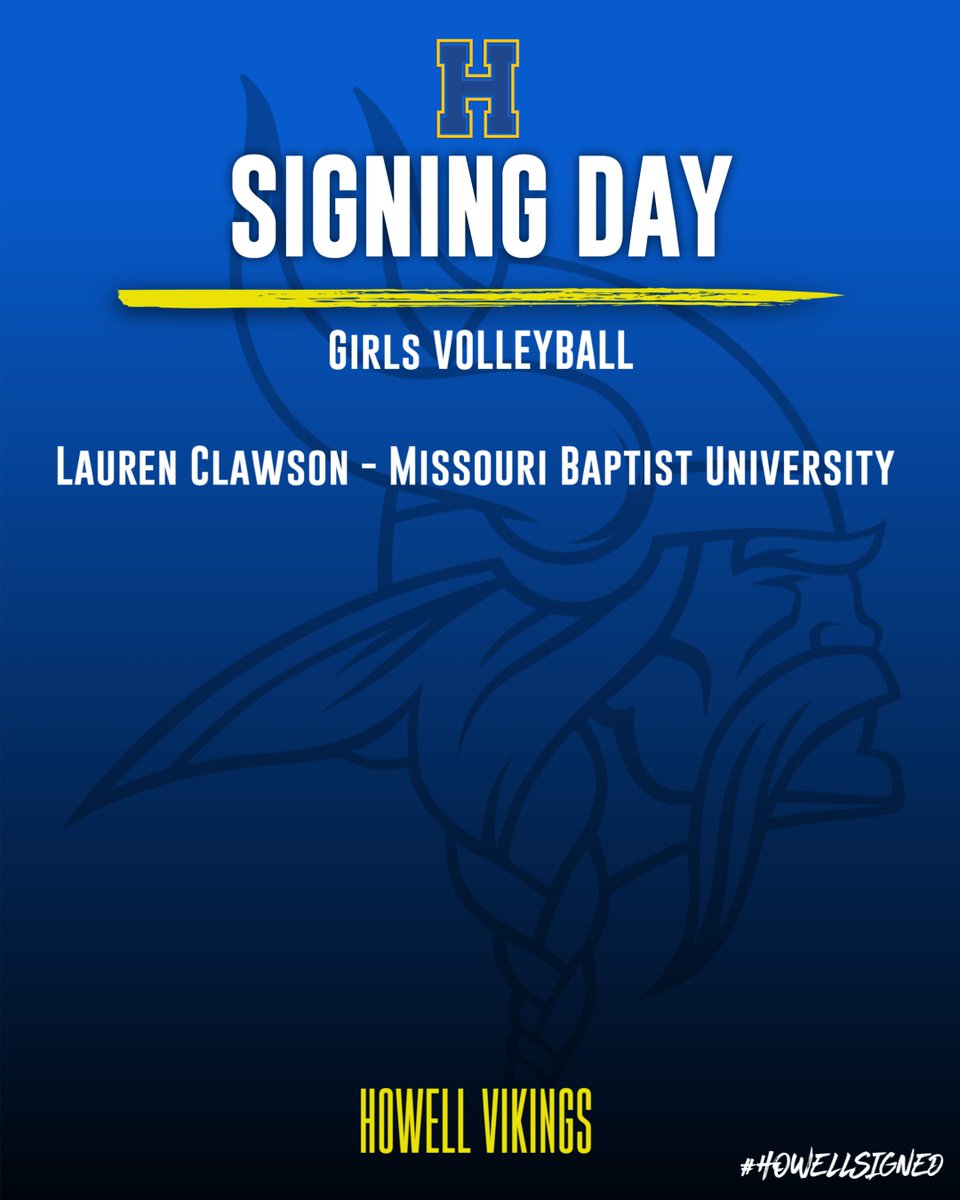 FHVikings's tweet photo. Congrats to Lauren Clawson on her decision to further her education and play volleyball! #HowellSigned #unmatcHed https://t.co/mtPTvNWKo8