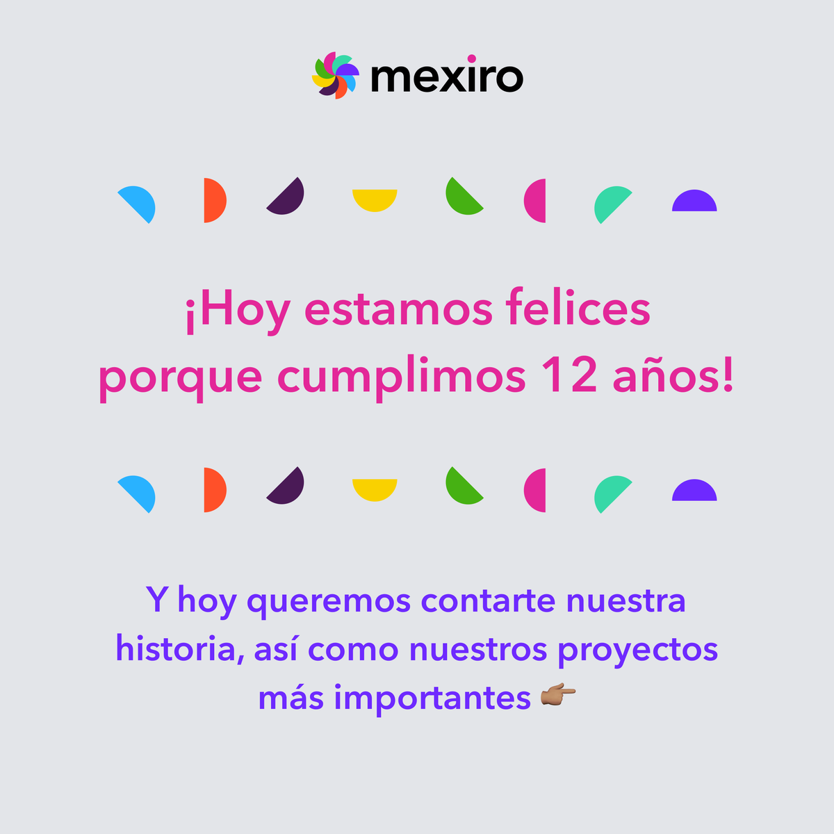 yoMexiro's tweet photo. ¡Hoy estamos felices porque cumplimos 12 años! Y hoy queremos contarte nuestra historia, así como nuestros proyectos más importantes 🙂
Abrimos hilo 🧵 https://t.co/ZKnJxCmQpO